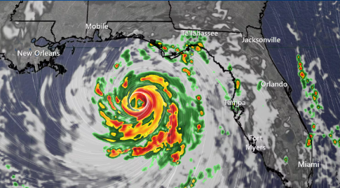 Hurricane radar map